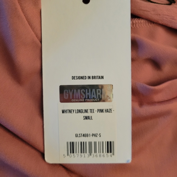 Gymshark Whitney Longline Workout Tee Pink Haze Size Small - Picture 8 of 8